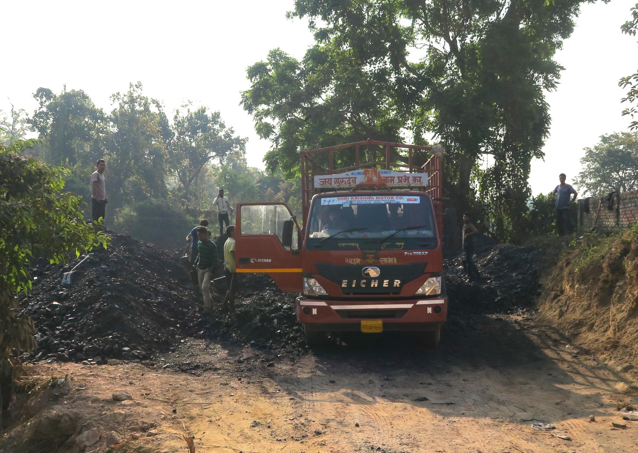 Coal being loaded onto a truck for shipment to nearby Bangladesh (East Garo Hills)