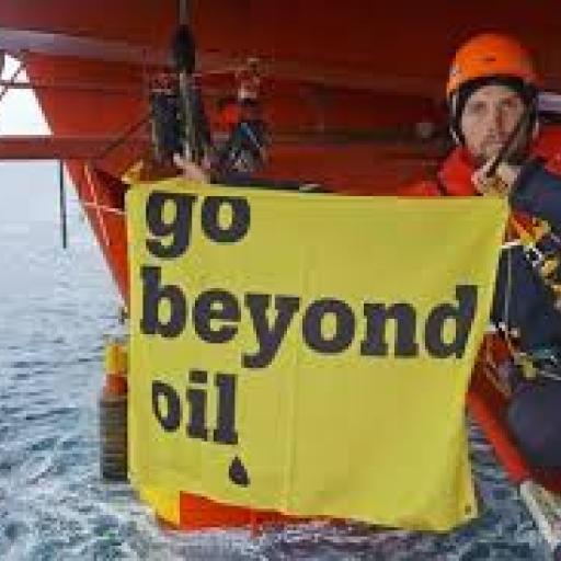 Go beyond oil cry Greenpeace