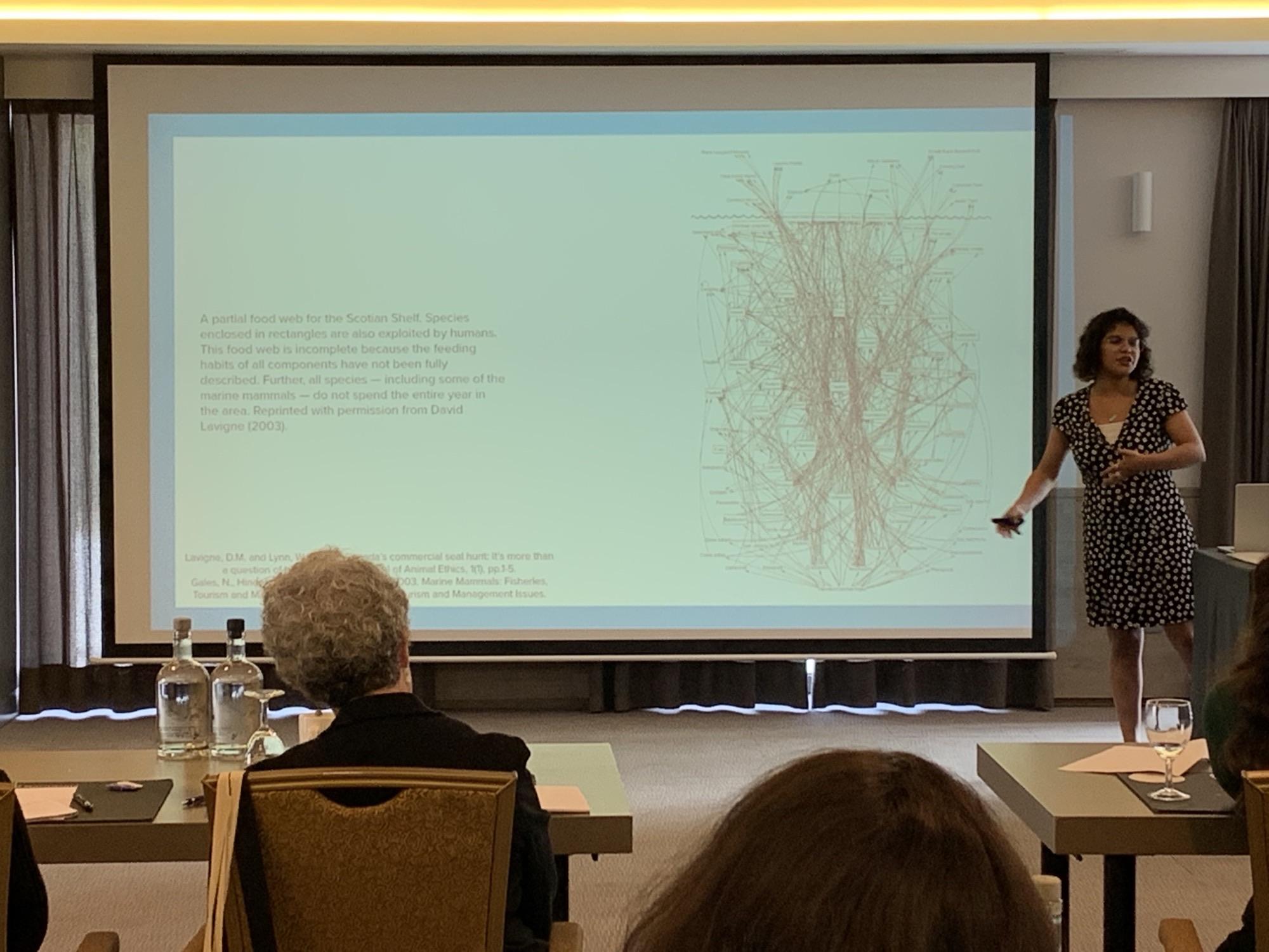 Houda Lamqaddam explaining the importance of visualizing networks