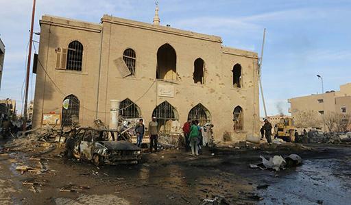 Archaeological museum of Raqqa after bombing attack