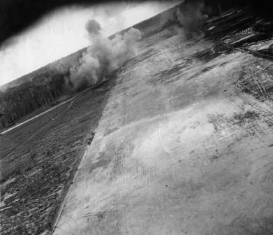  WWII photograph on an airstrip in West Papua 