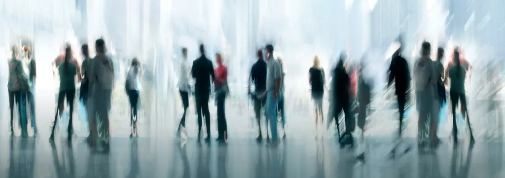 Blurry photo of a group of people
