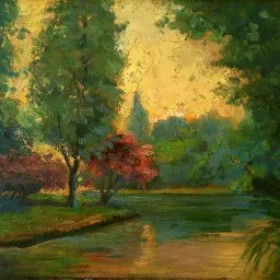 Painting of European Landscape Arthur Timotheo da Costa
